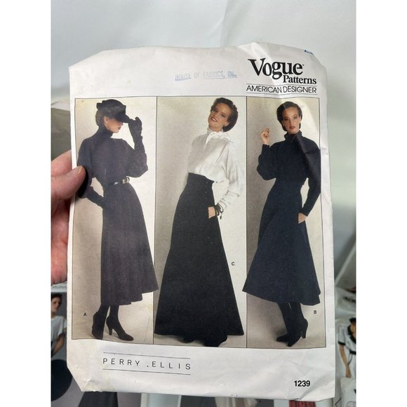 Vtg Vogue Sewing Patterns Karl Lagerfeld Perry Ellis John Anthony Chloe Lot Of 9 - Picture 4 of 8